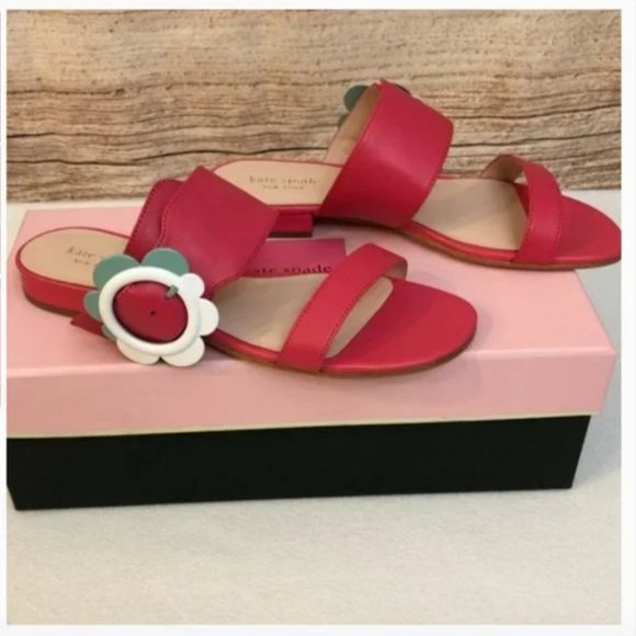 Kate Spade pink fabi sandals size 5.5 / 6 nwot - Picture 3 of 6